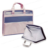 File Folder with Handle and Zipper Lock – A4 Size Folders for Documents, Documents File, Office Documents Certificates Holder with 12 Pockets - Pink